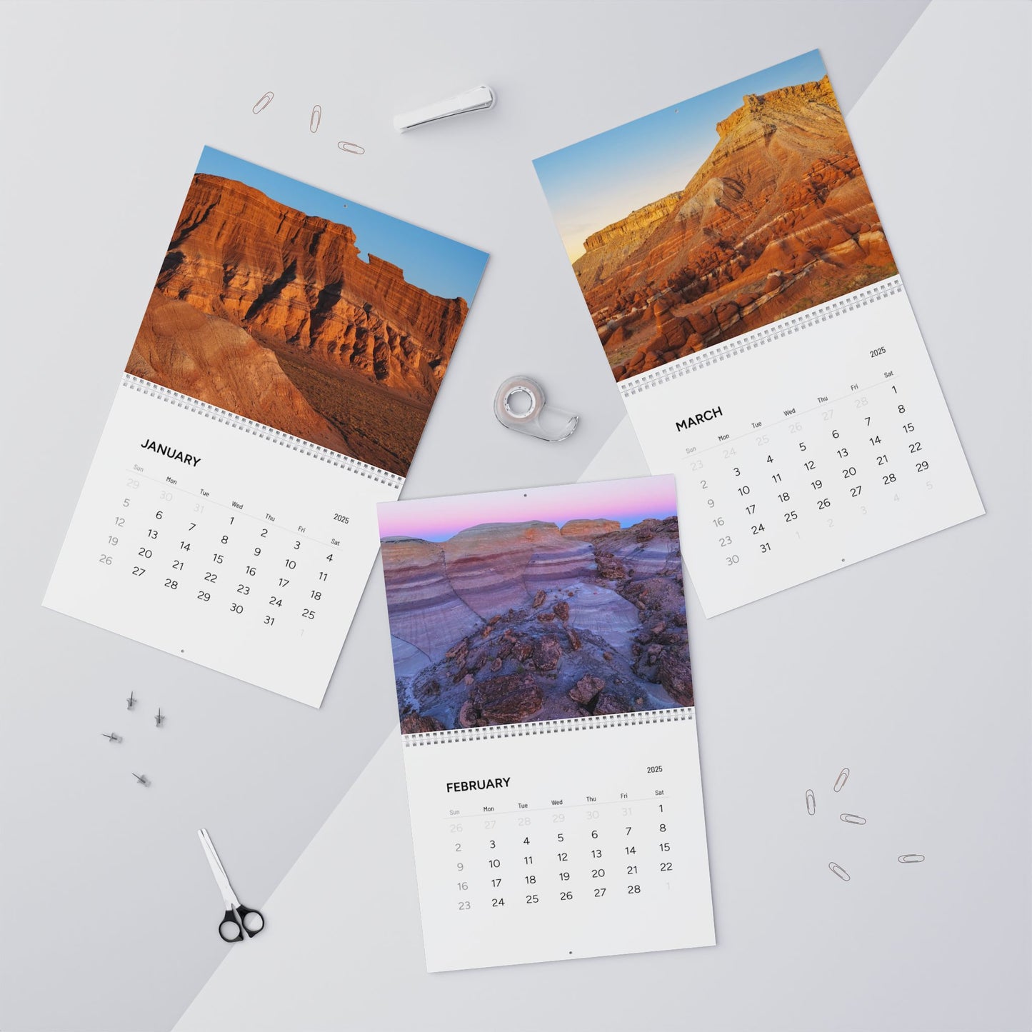 Big 14x11.5" Kristy Jessica's 2025 Calendar: "Big Nature, Little Me!"