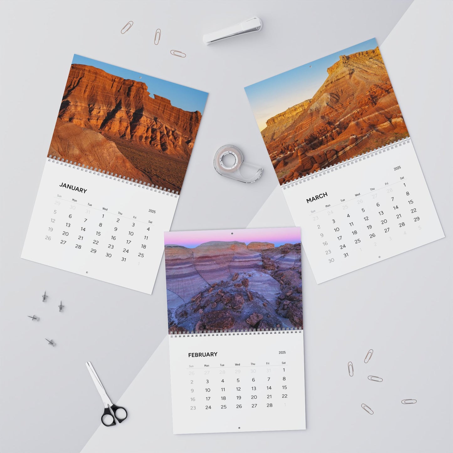 Med size 11x8.5" Kristy Jessica's 2025 Calendar: "Big Nature, Little Me!"