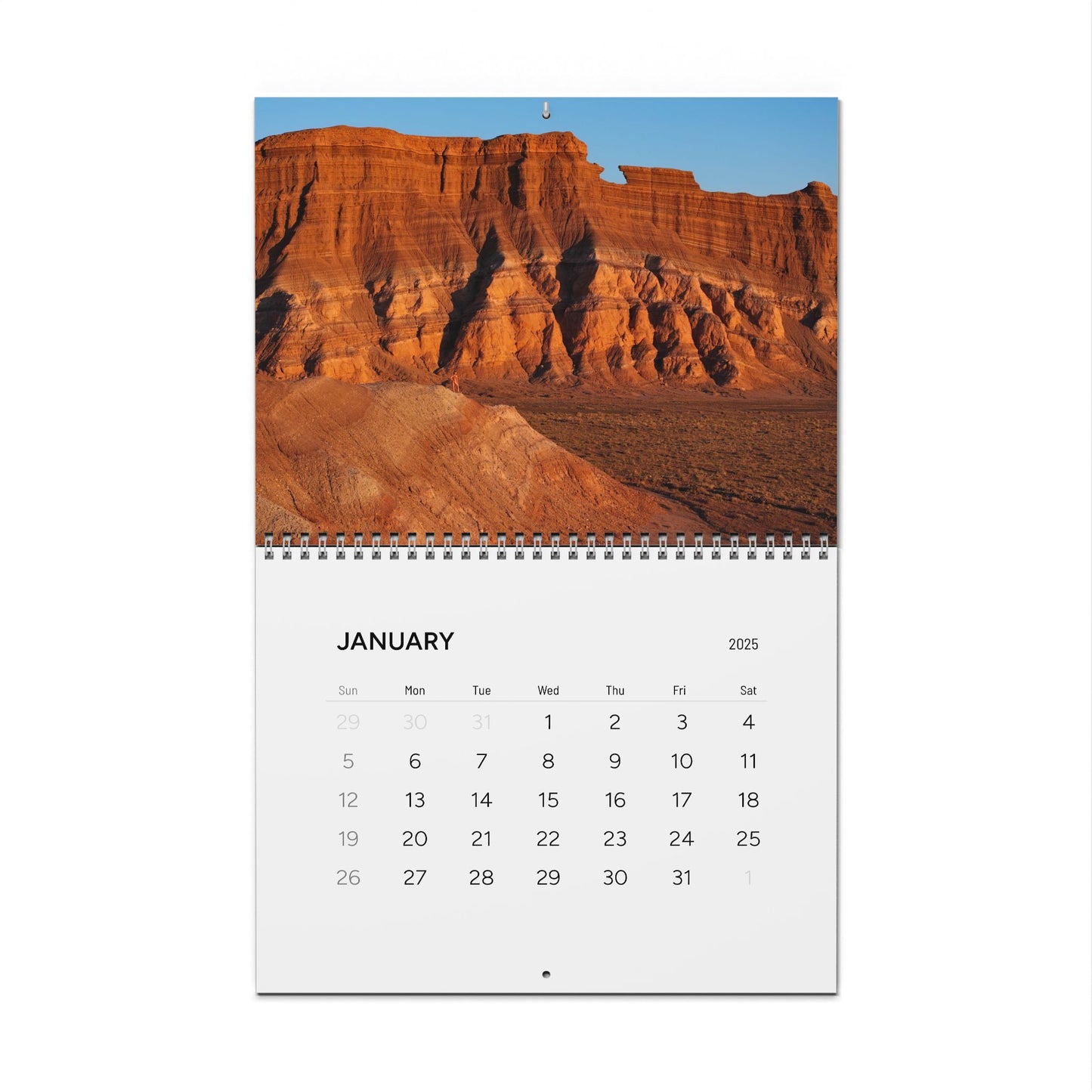 Med size 11x8.5" Kristy Jessica's 2025 Calendar: "Big Nature, Little Me!"