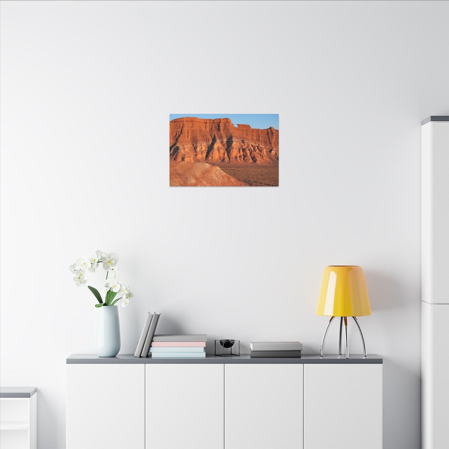Desert Canyon Matte Canvas Print — Red Rock Landscape Wall Art