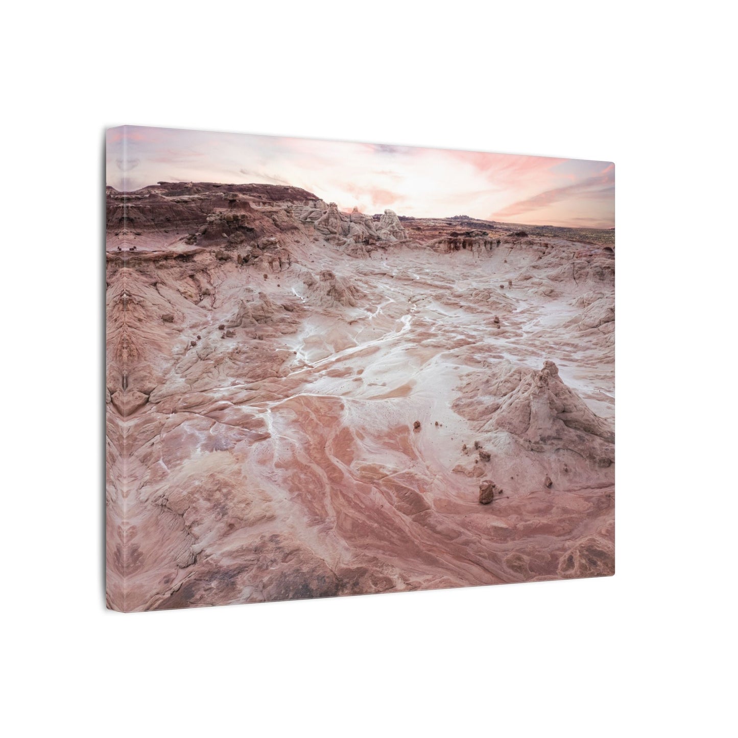 Desert Dawn Matte Canvas Wall Art — Pink Sandscape Stretched Canvas