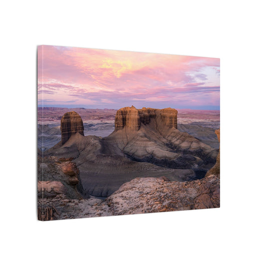 Moonscape Overlook, Utah - Desert Sunrise Canvas Wall Art - Stretched Matte Landscape Print