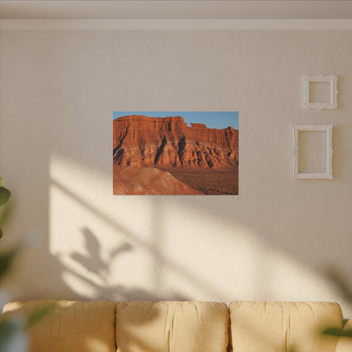 Desert Canyon Matte Canvas Print — Red Rock Landscape Wall Art