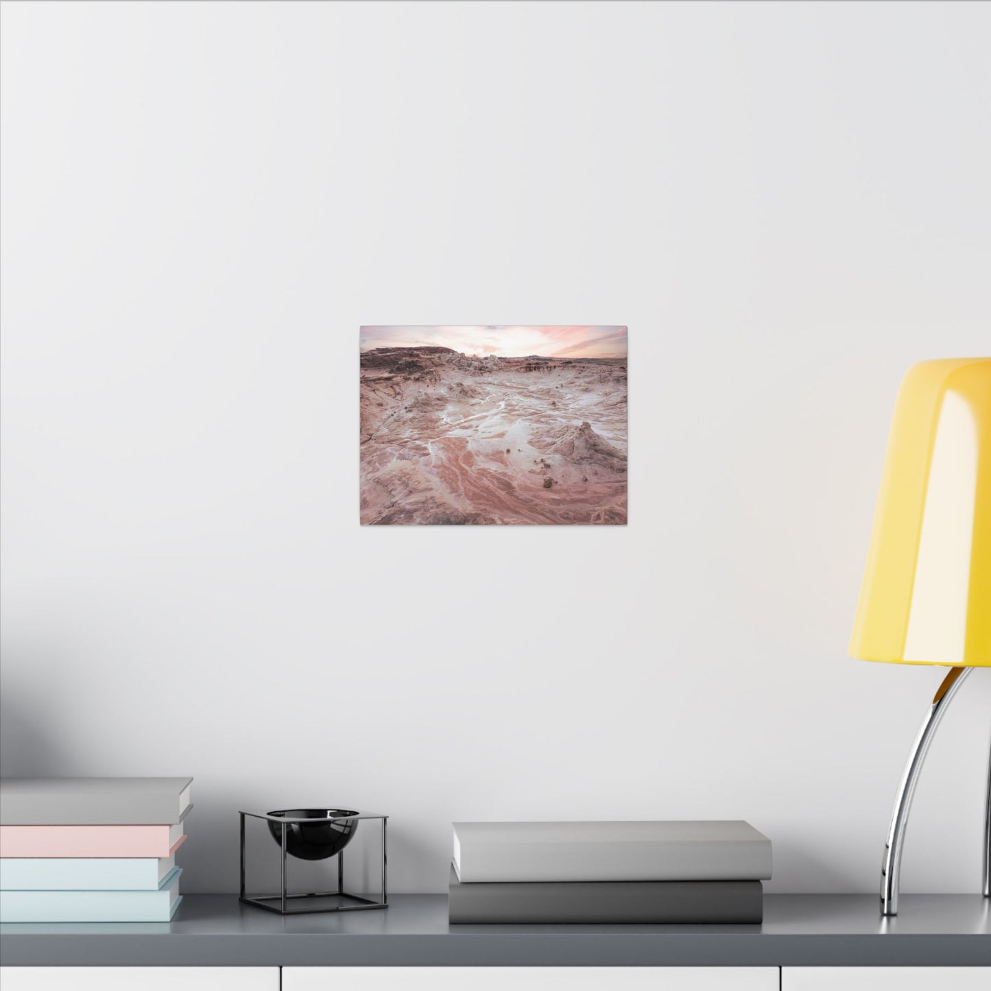 Desert Dawn Matte Canvas Wall Art — Pink Sandscape Stretched Canvas