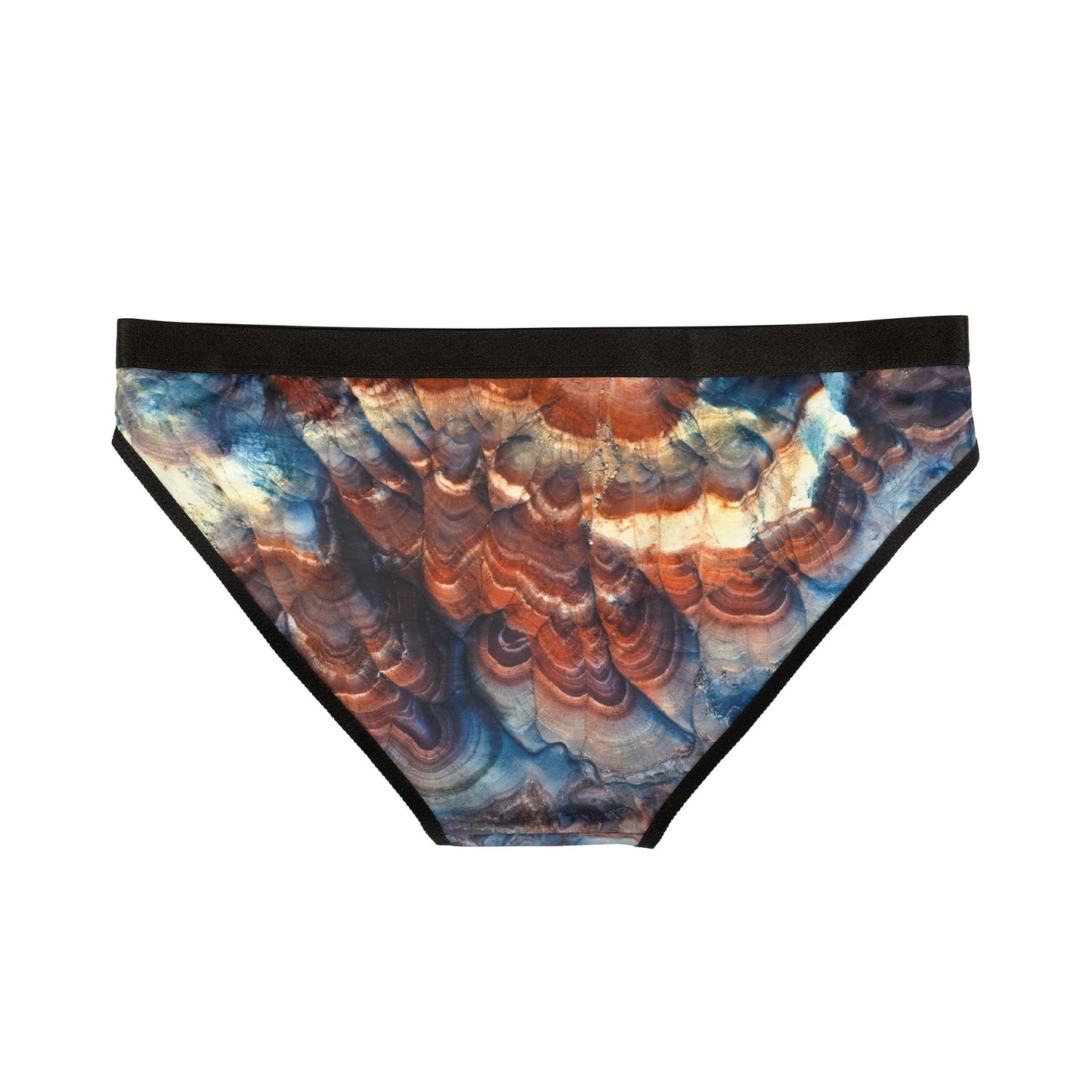 Bentonite Hills Abstract Marble Pattern Bikini Briefs – Women's Marble Swirl Print Underwear