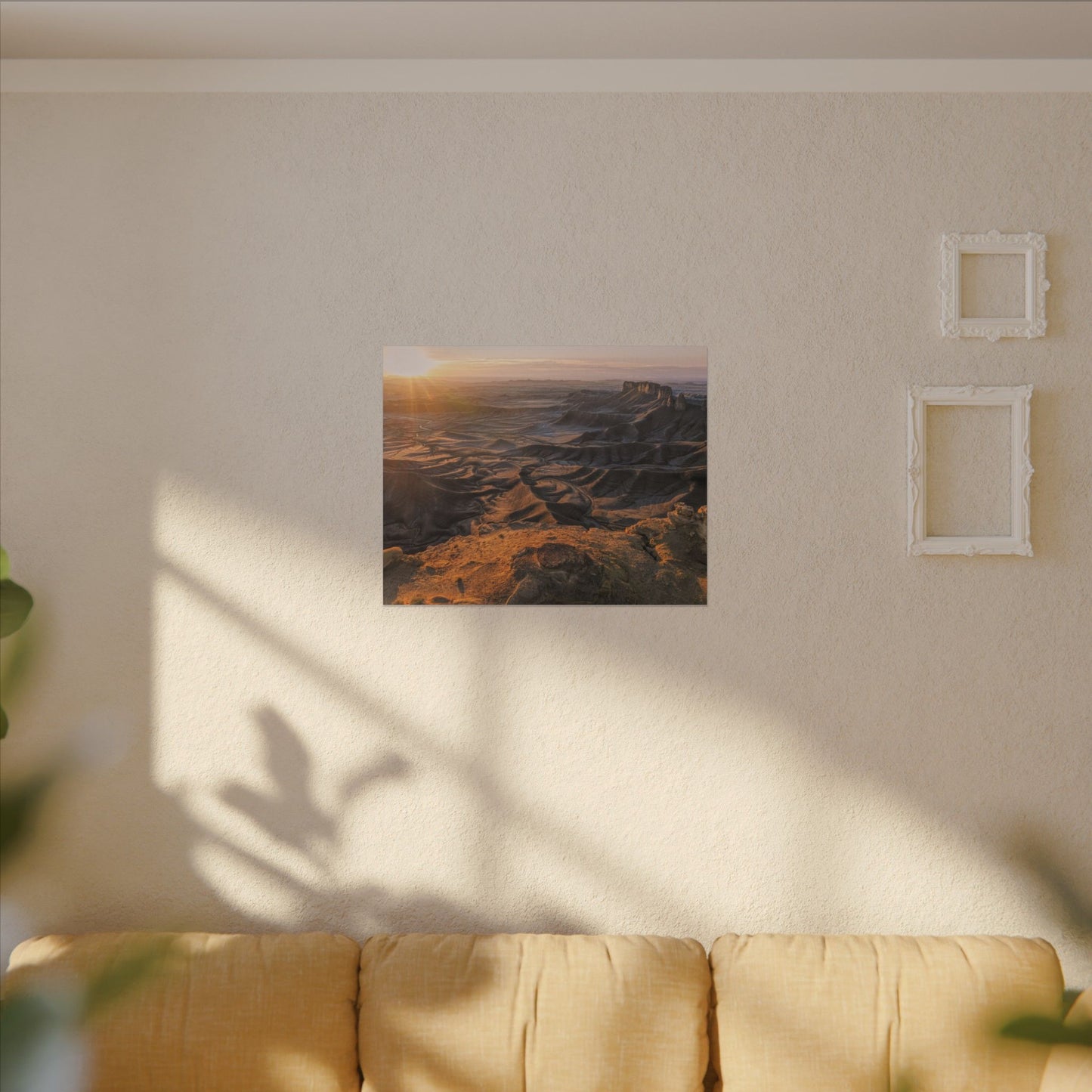 Moonscape Overlook, Utah - Desert Sunrise Landscape Matte Canvas Print — Stretched Wall Art