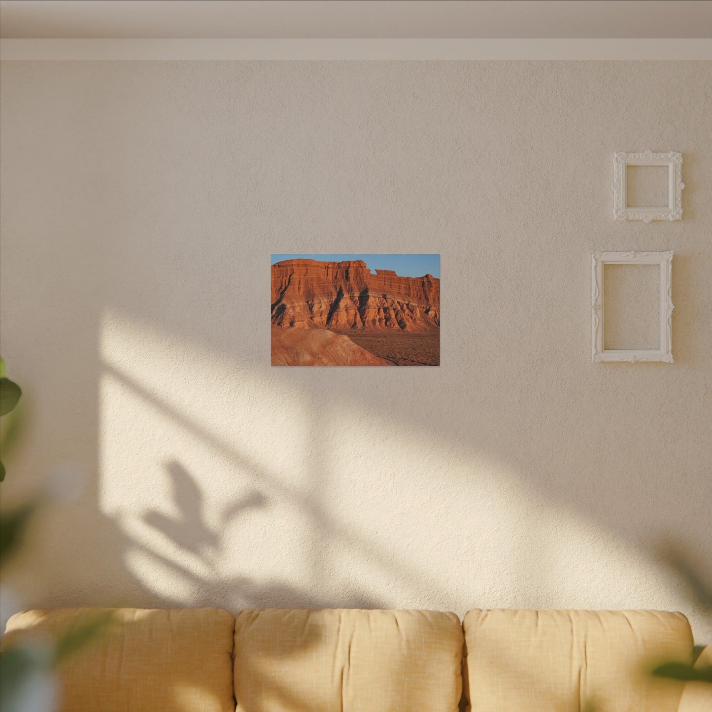 Desert Canyon Matte Canvas Print — Red Rock Landscape Wall Art