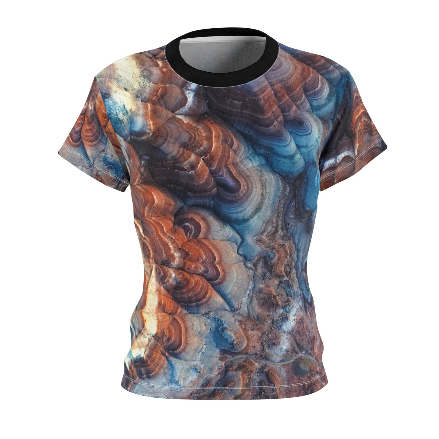 Women's All-Over Print Tee — Bentonite Hills Utah Marble Swirl