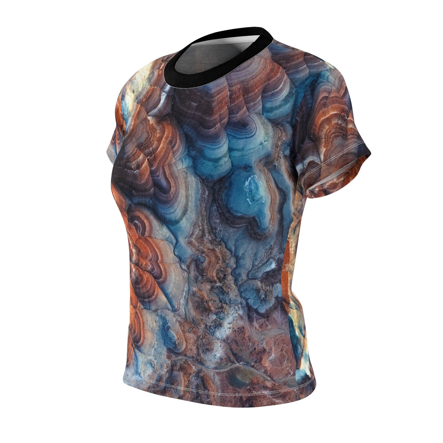 Women's All-Over Print Tee — Bentonite Hills Utah Marble Swirl