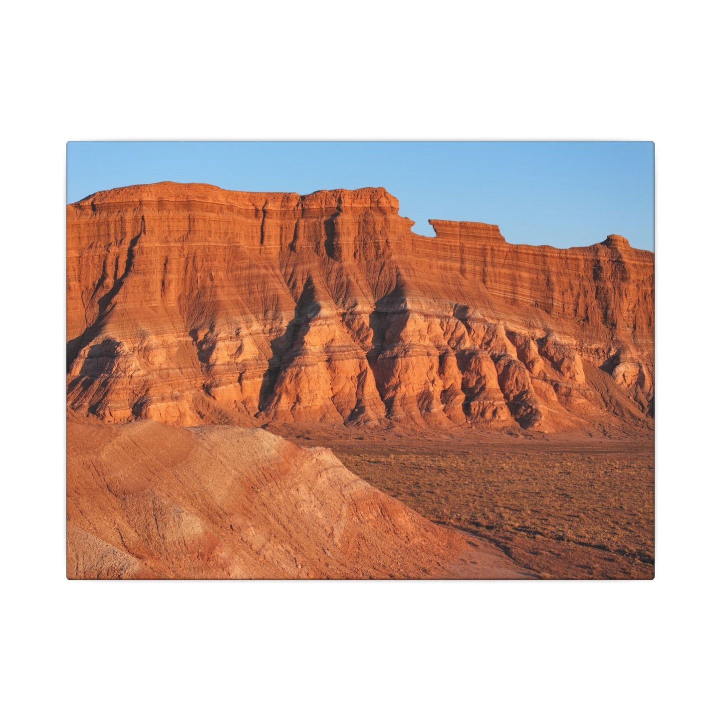Desert Canyon Matte Canvas Print — Red Rock Landscape Wall Art