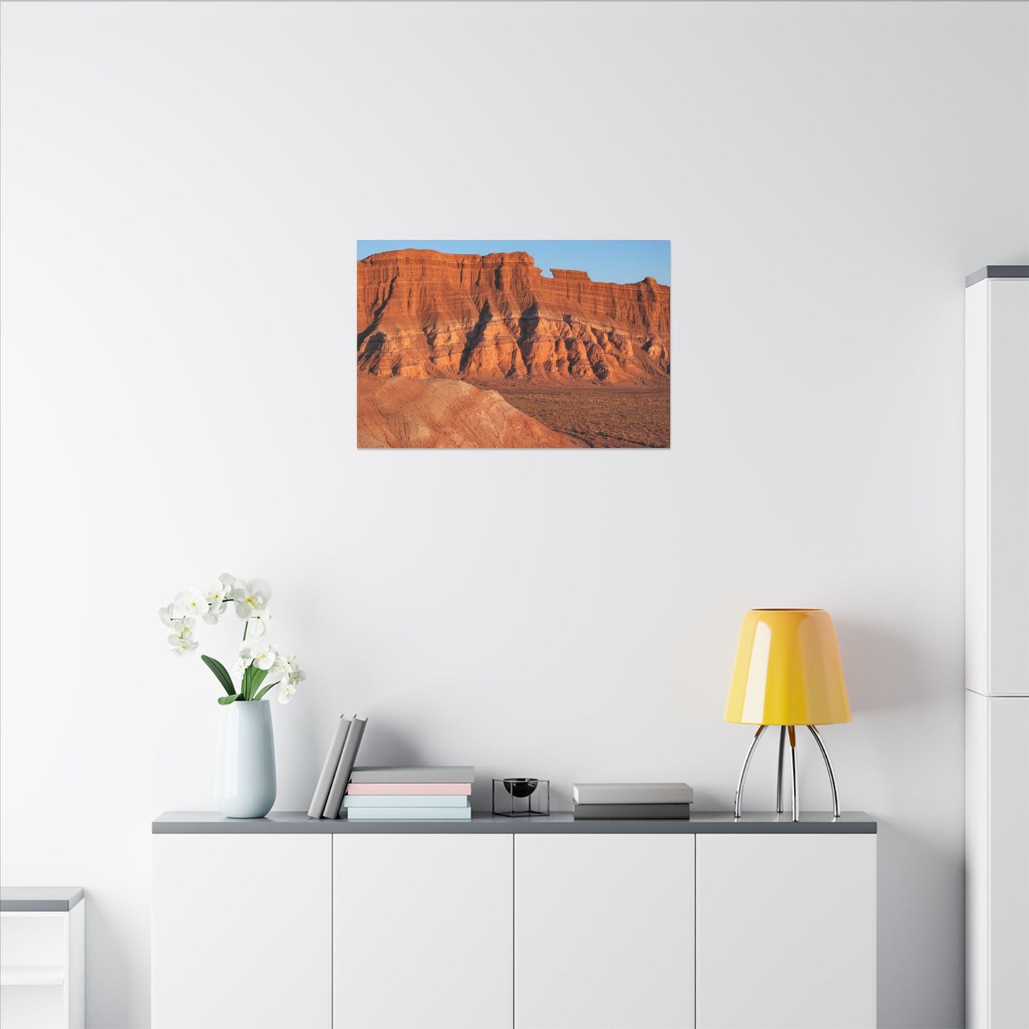 Desert Canyon Matte Canvas Print — Red Rock Landscape Wall Art