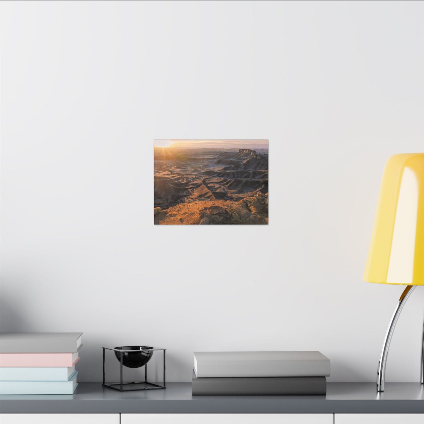Moonscape Overlook, Utah - Desert Sunrise Landscape Matte Canvas Print — Stretched Wall Art