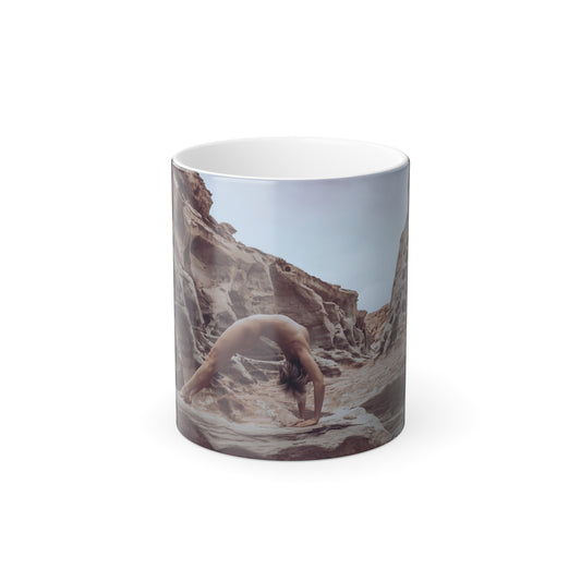 Naked Back Bend *Color Morphing* heat reactive Mug, 11oz