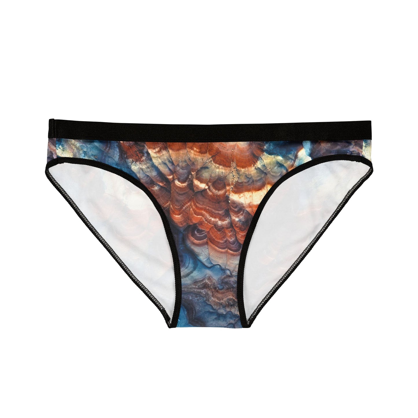 Bentonite Hills Abstract Marble Pattern Bikini Briefs – Women's Marble Swirl Print Underwear