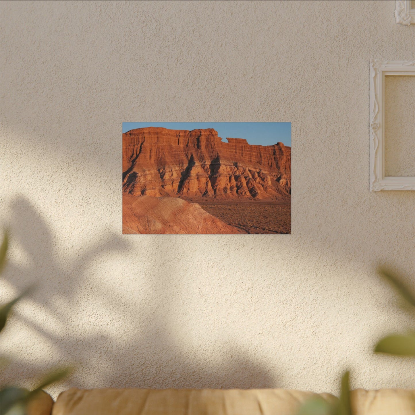 Desert Canyon Matte Canvas Print — Red Rock Landscape Wall Art