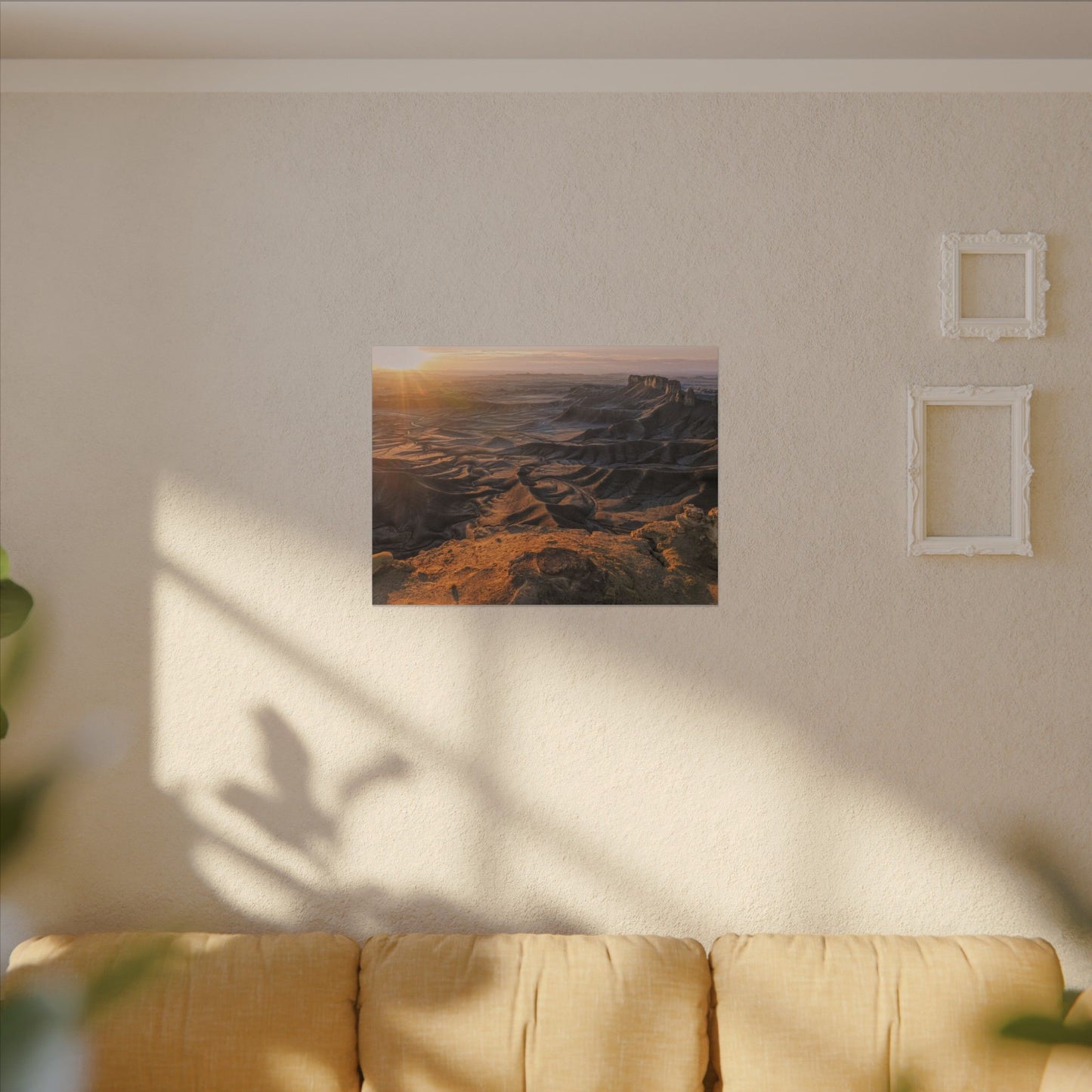 Moonscape Overlook, Utah - Desert Sunrise Landscape Matte Canvas Print — Stretched Wall Art