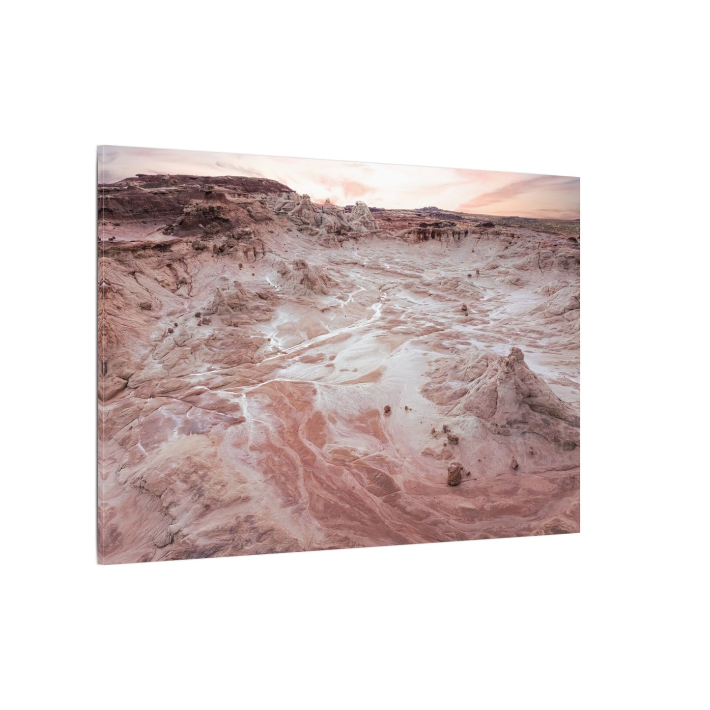 Desert Dawn Matte Canvas Wall Art — Pink Sandscape Stretched Canvas