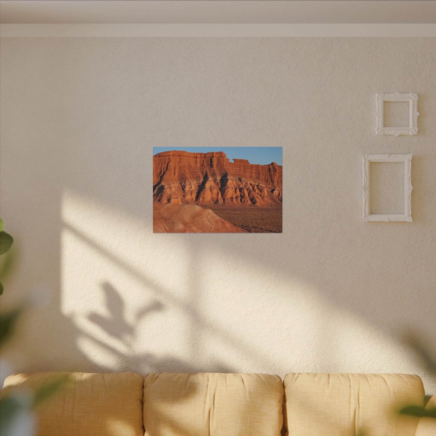 Desert Canyon Matte Canvas Print — Red Rock Landscape Wall Art