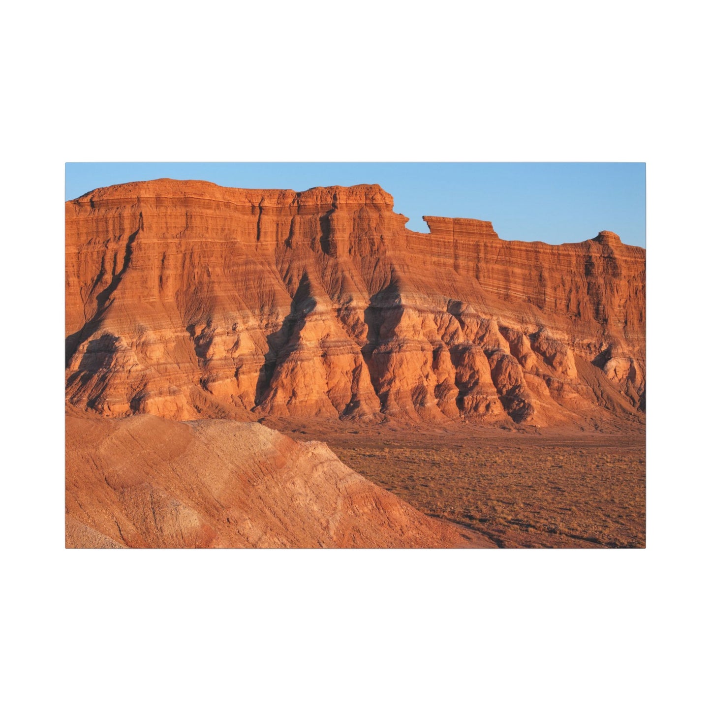 Desert Canyon Matte Canvas Print — Red Rock Landscape Wall Art