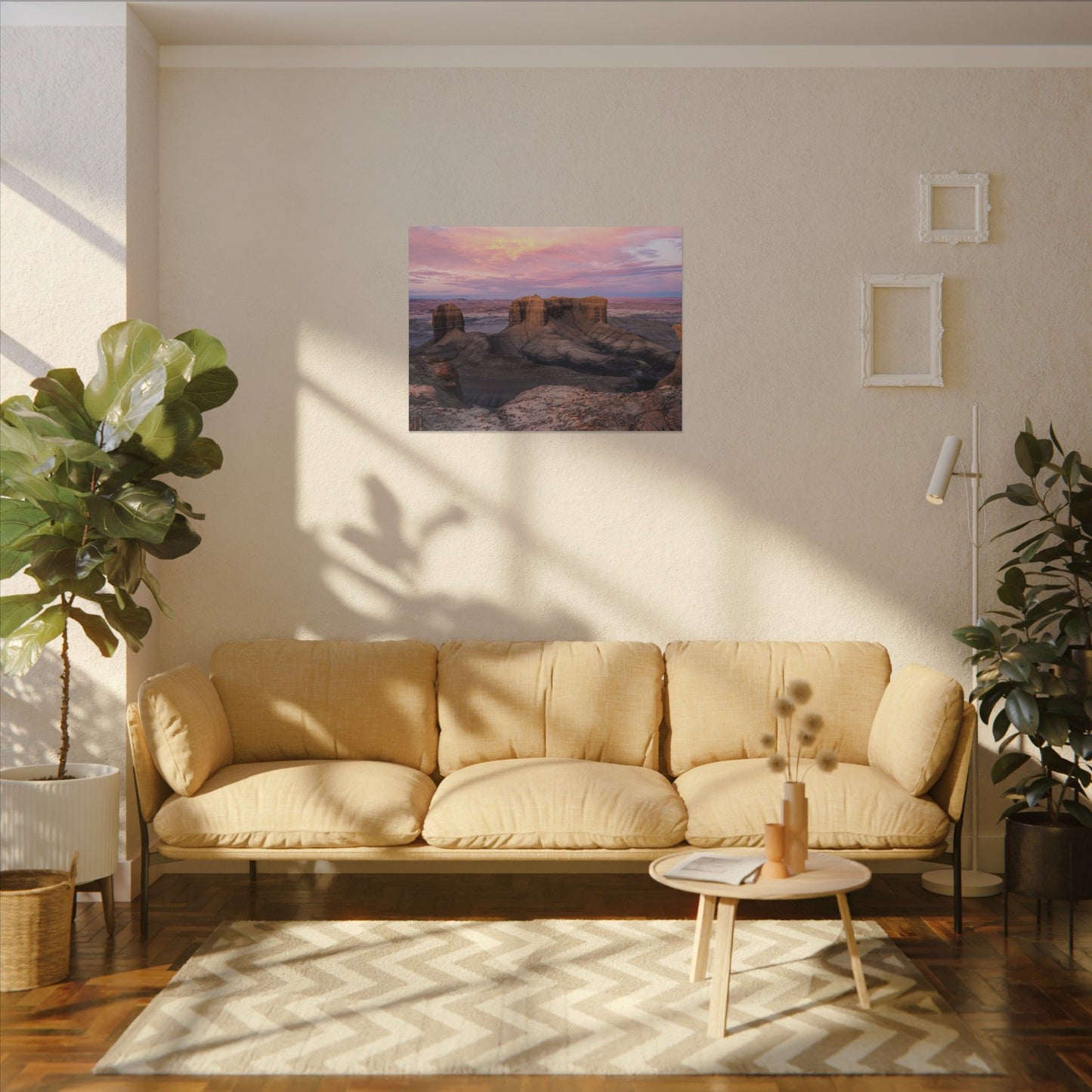 Moonscape Overlook, Utah - Desert Sunrise Canvas Wall Art - Stretched Matte Landscape Print
