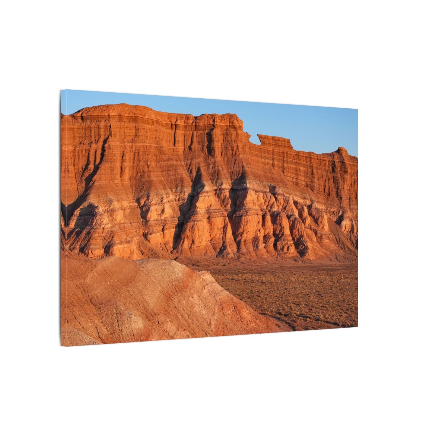 Desert Canyon Matte Canvas Print — Red Rock Landscape Wall Art