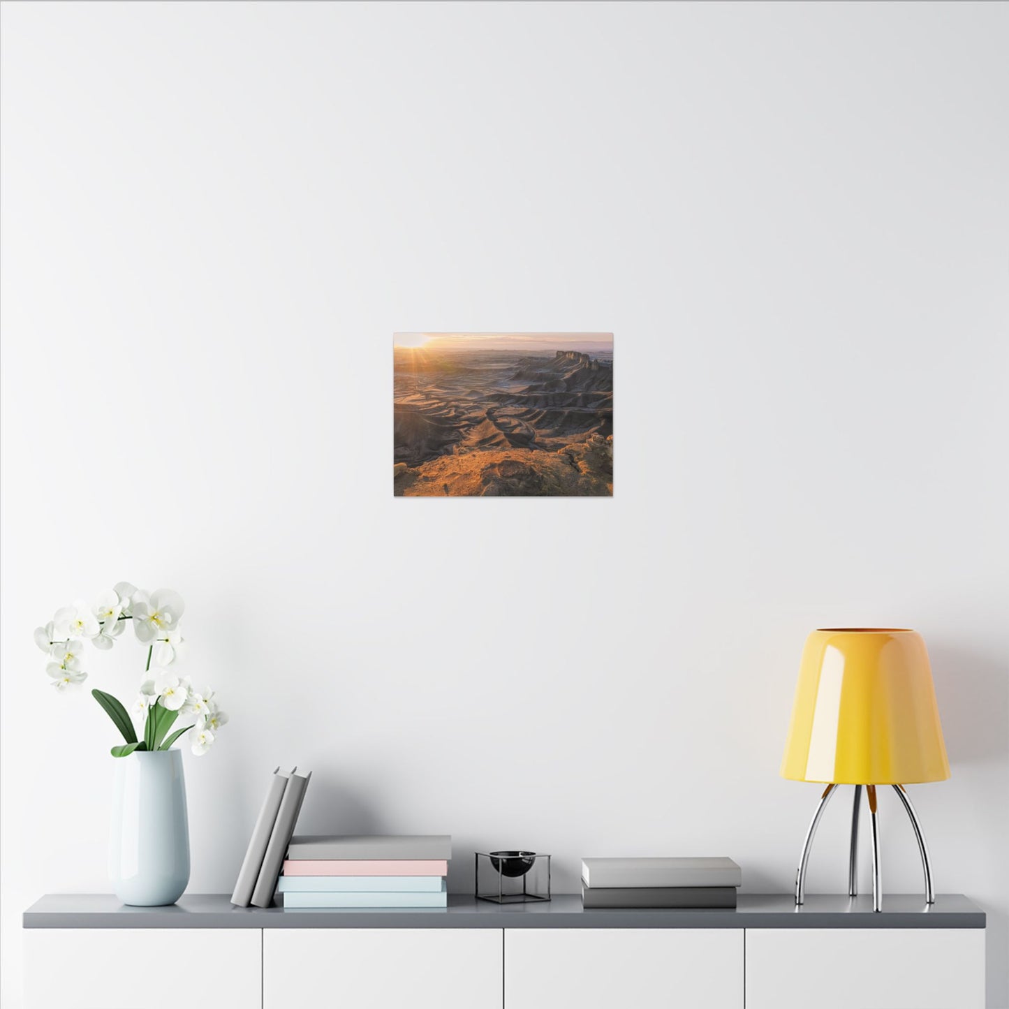 Moonscape Overlook, Utah - Desert Sunrise Landscape Matte Canvas Print — Stretched Wall Art