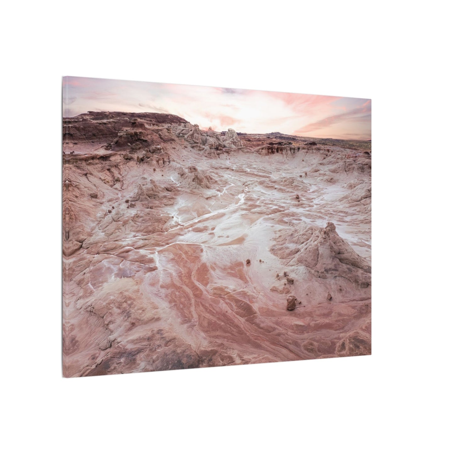 Desert Dawn Matte Canvas Wall Art — Pink Sandscape Stretched Canvas