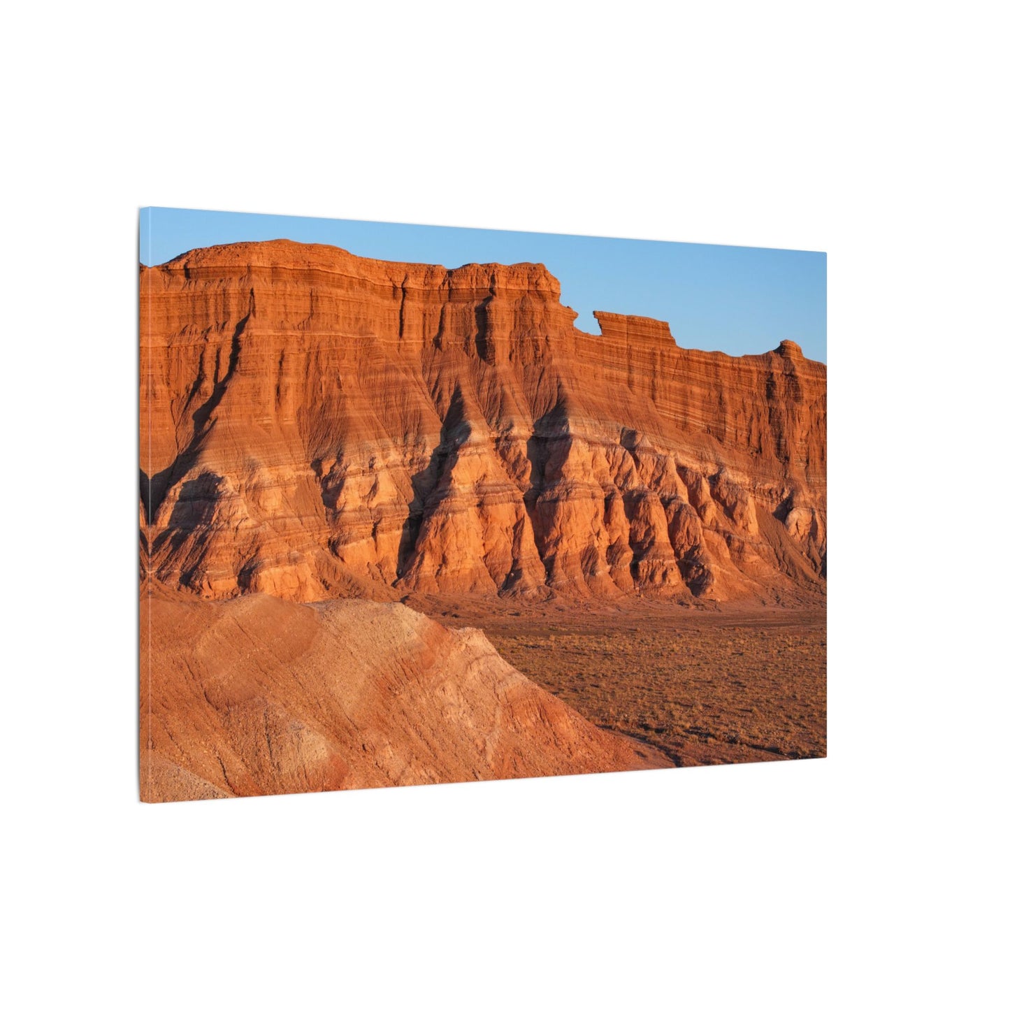 Desert Canyon Matte Canvas Print — Red Rock Landscape Wall Art