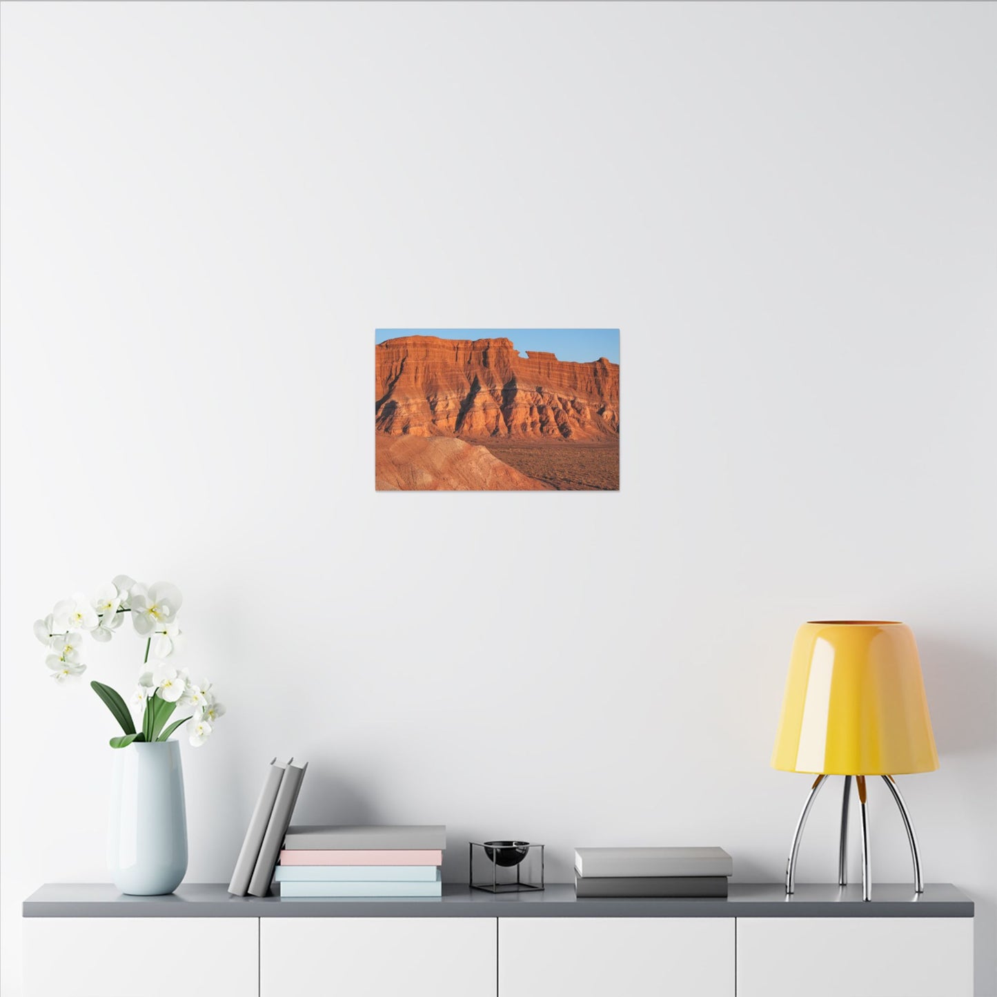 Desert Canyon Matte Canvas Print — Red Rock Landscape Wall Art