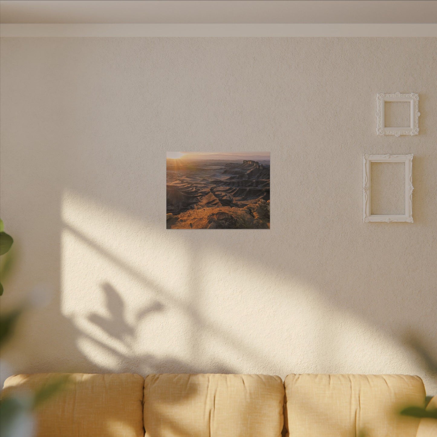 Moonscape Overlook, Utah - Desert Sunrise Landscape Matte Canvas Print — Stretched Wall Art