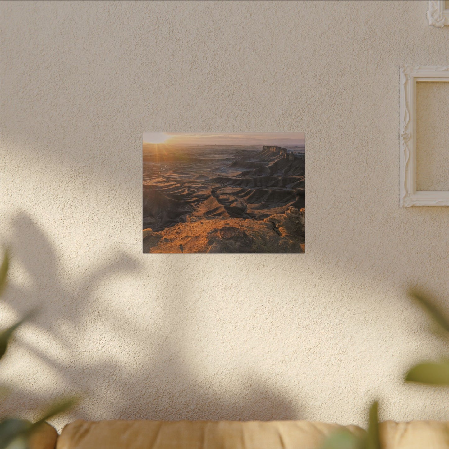 Moonscape Overlook, Utah - Desert Sunrise Landscape Matte Canvas Print — Stretched Wall Art